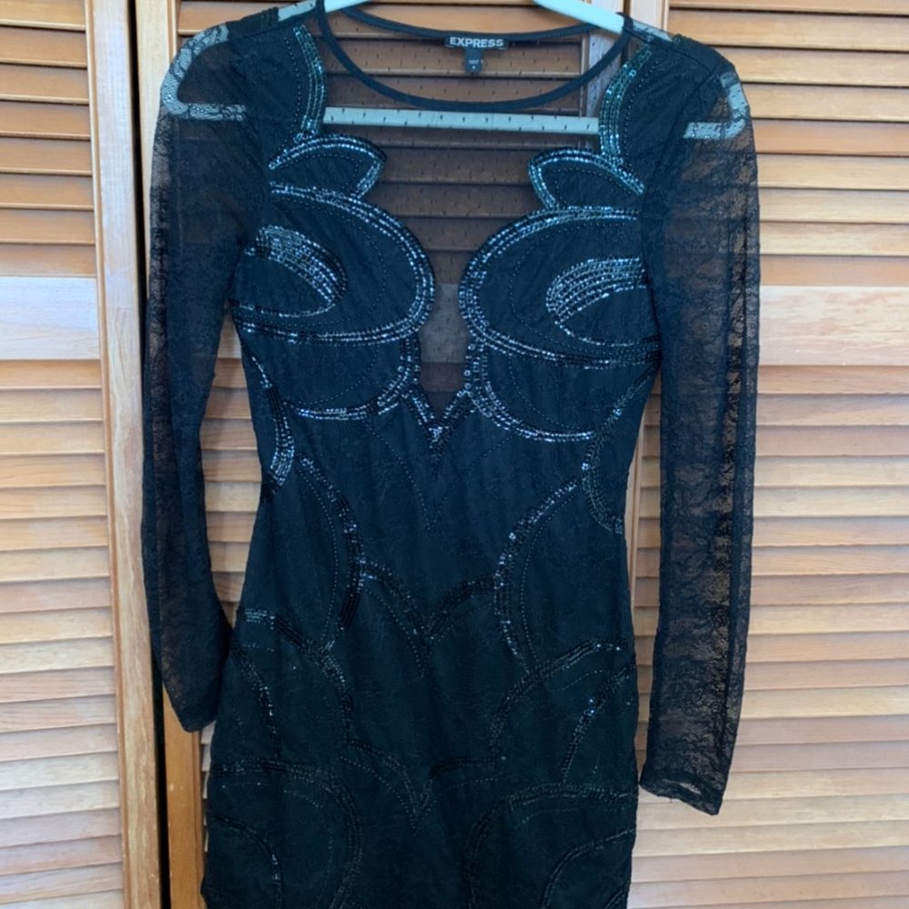 Express Long Sleeve Body Con Dress